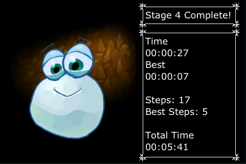 stage_complete_stats Snowball Touch stage complete statistics